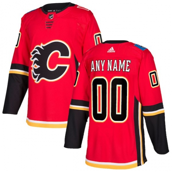Men's Calgary Flames adidas Red Authentic Custom Jersey - Ujersey