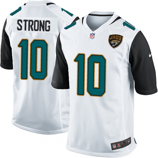 Men's Nike Jacksonville Jaguars #10 Jaelen Strong Game White NFL Jersey - Ujersey