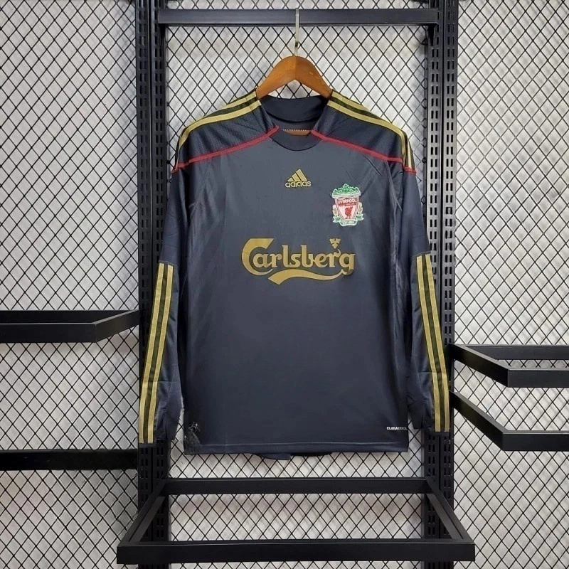 Liverpool Retro Football Jersey Away Long Sleeve Custom Shirt 2009/10 - ujerseystore