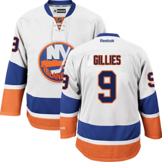 Women's Reebok New York Islanders #9 Clark Gillies Authentic White Away NHL Jersey - Ujersey