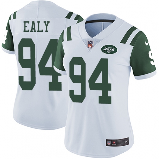 Women's Nike New York Jets #94 Kony Ealy White Vapor Untouchable Limited Player NFL Jersey - Ujersey