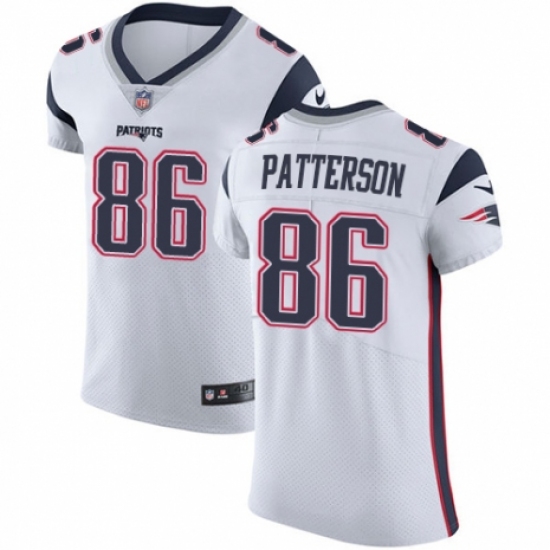 Men's Nike New England Patriots #86 Cordarrelle Patterson White Vapor Untouchable Elite Player NFL Jersey - Ujersey