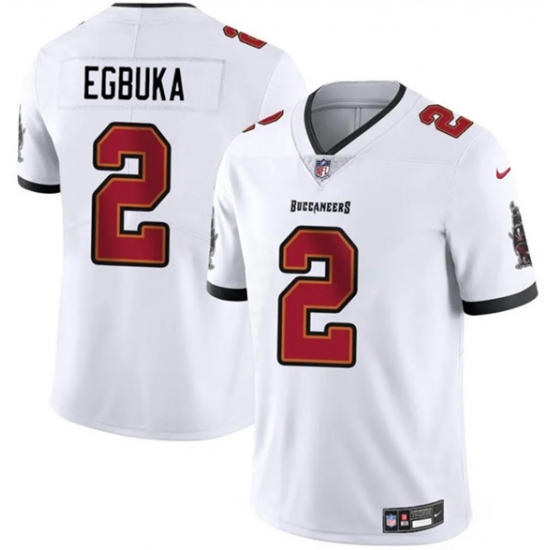 Men's Tampa Bay Buccaneers #2 Emeka Egbuka White 2025 Draft Vapor Untouchable Limited Football Stitched Jersey - Ujersey