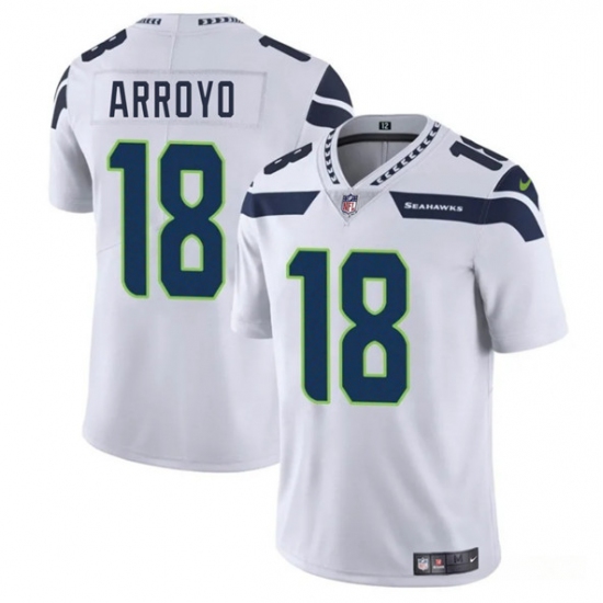 Men's Seattle Seahawks #18 Elijah Arroyo White 2025 Draft Vapor Limited Football Stitched Jersey - Ujersey