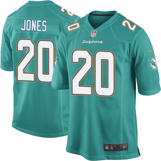 Men's Nike Miami Dolphins #20 Reshad Jones Game Aqua Green Team Color NFL Jersey - Ujersey