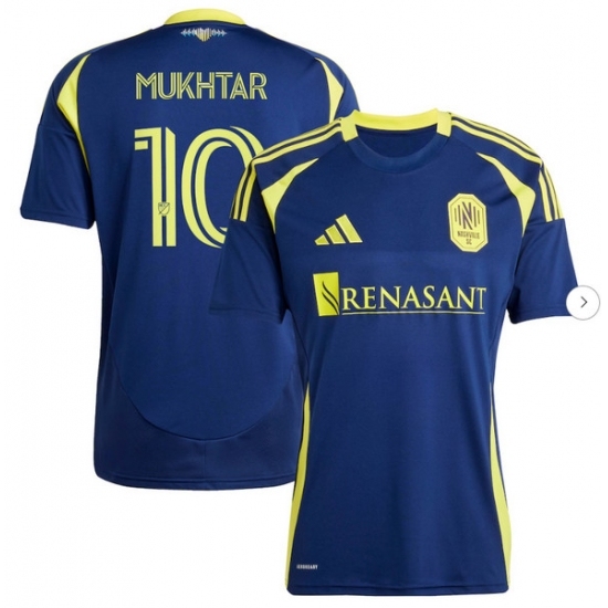 Mens Nashville SC Hany Mukhtar adidas Navy 2025 The Heart of Nashville Kit Replica Player Jersey - Ujersey