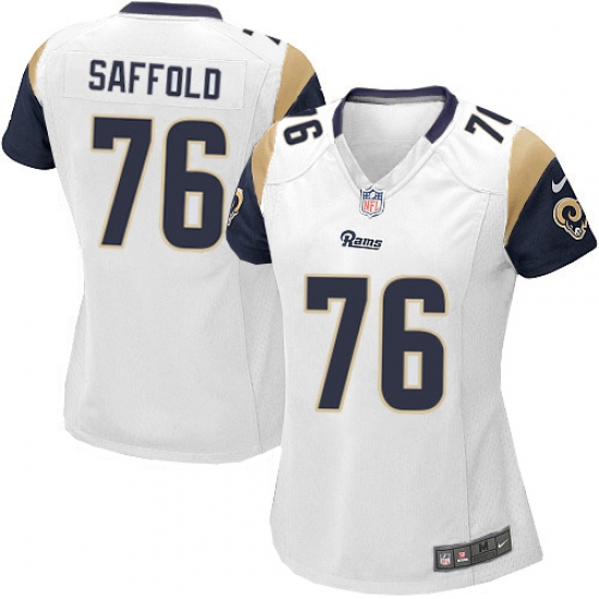 Women's Nike Los Angeles Rams #76 Rodger Saffold Game White NFL Jersey - Ujersey