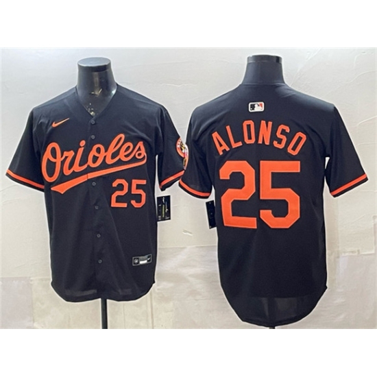 Men's Baltimore Orioles #25 Pete Alonso Black 2025 Limited Stitched Baseball Jersey - Ujersey