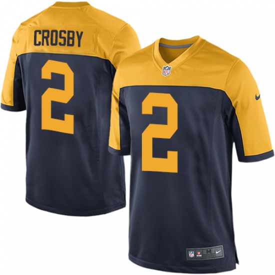 Men's Nike Green Bay Packers #2 Mason Crosby Game Navy Blue Alternate NFL Jersey - Ujersey