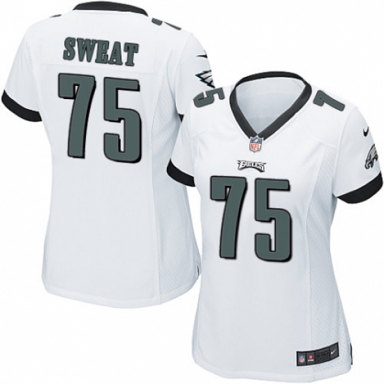 Women's Nike Philadelphia Eagles #75 Josh Sweat Game White NFL Jersey - Ujersey