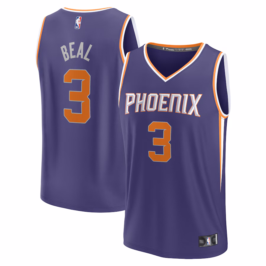 Men's Phoenix Suns Bradley Beal Fanatics Purple Fast Break Player Jersey - Icon Edition - Ujersey NHL