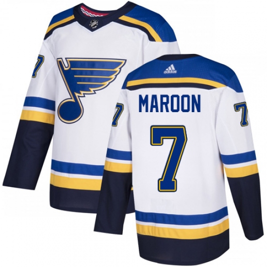 Men's Adidas St. Louis Blues #7 Patrick Maroon Authentic White Away NHL Jersey - Ujersey
