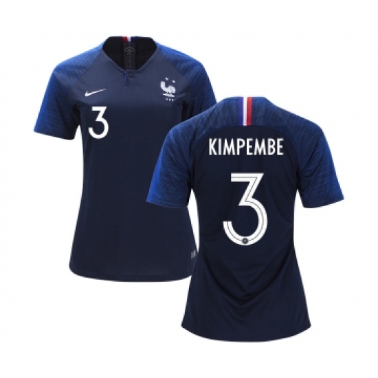 Women's France #3 Kimpembe Home Soccer Country Jersey