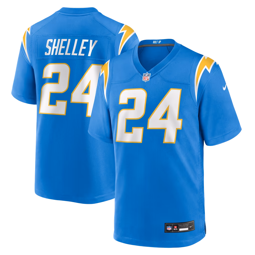 Men's Los Angeles Chargers Rodney Shelley Nike Powder Blue Team Game Jersey