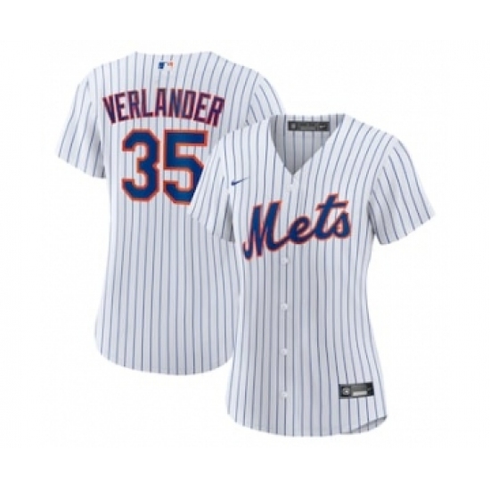 Women's New York Mets #35 Justin Verlander White Stitched MLB Cool Base Nike Jersey - Ujersey