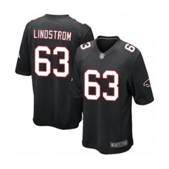 Men's Atlanta Falcons #63 Chris Lindstrom Game Black Alternate Football Jersey - Ujersey