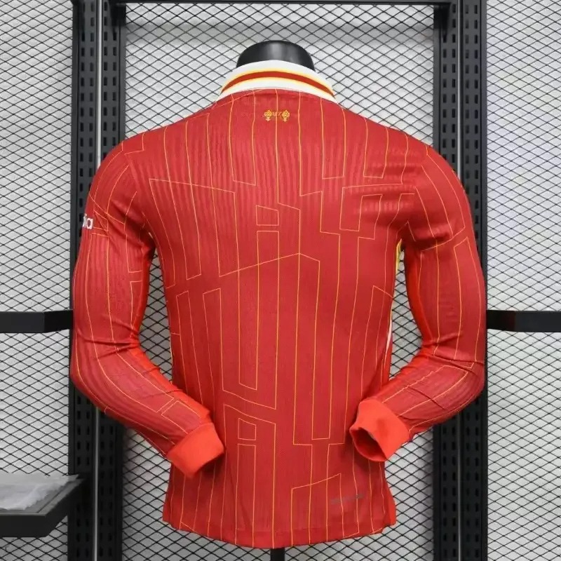 Liverpool Football Jersey Home Long Sleeve Shirt 2024/25 - Ujersey NHL