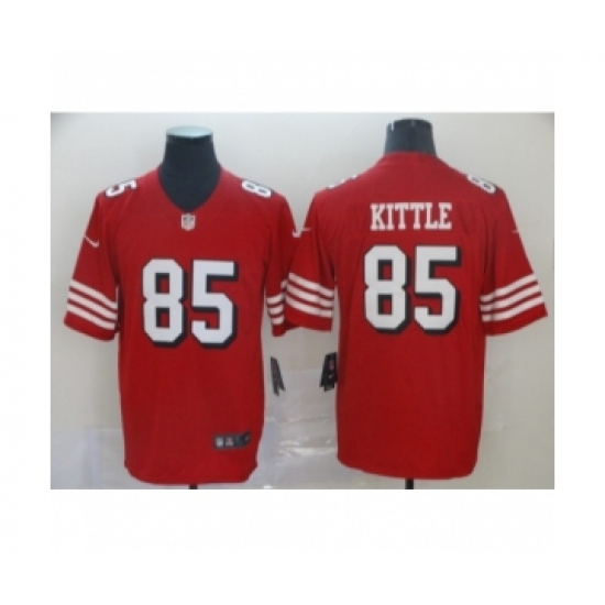 Men's San Francisco 49ers #85 George Kittle Limited Red Rush Vapor Untouchable Football Jerseys - Ujersey