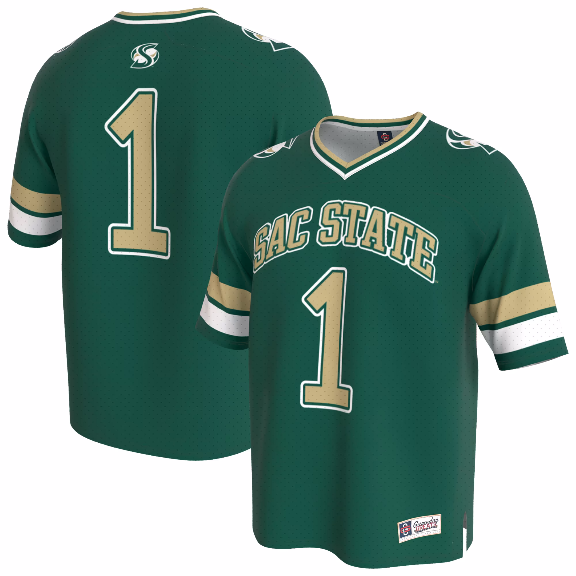 Unisex GameDay Greats Green Sacramento State Hornets Lightweight Collegiate Football Fashion Jersey