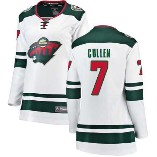 Women's Minnesota Wild #7 Matt Cullen Authentic White Away Fanatics Branded Breakaway NHL Jersey - Ujersey