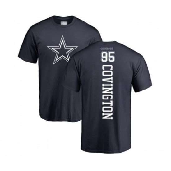 Football Dallas Cowboys #95 Christian Covington Navy Blue Backer T-Shirt - Ujersey