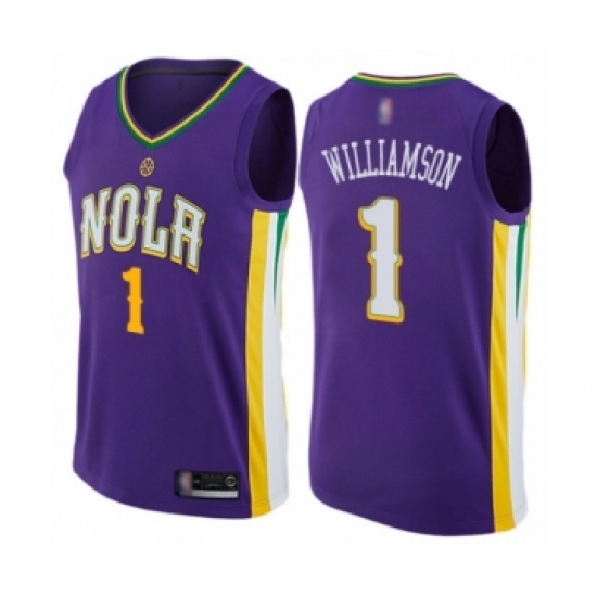 Youth New Orleans Pelicans #1 Zion Williamson Swingman Purple Basketball Jersey - City Edition - Ujersey