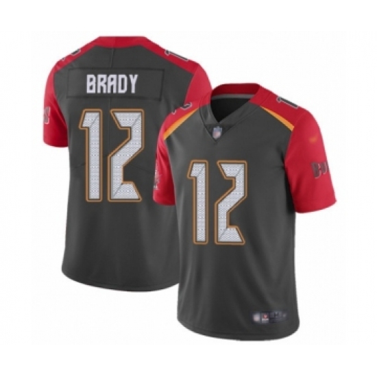 Youth Tampa Bay Buccaneers #12 Tom Brady Limited Gray Inverted Legend Football Jersey - Ujersey