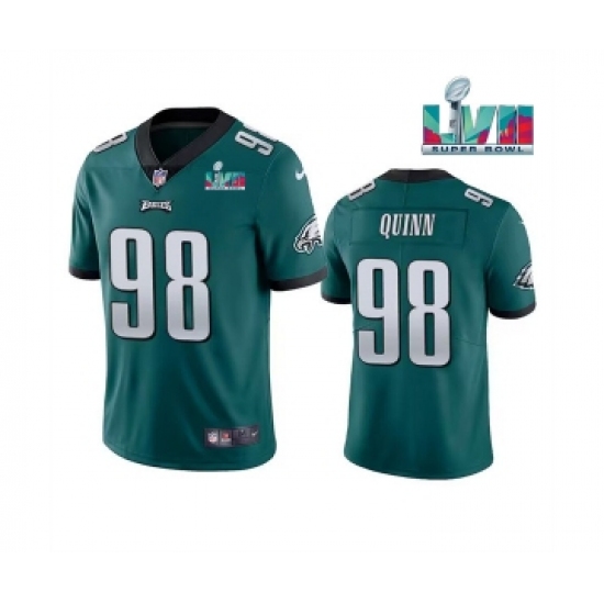 Men's Philadelphia Eagles #98 Robert Quinn Green Super Bowl LVII Vapor Untouchable Limited Stitched Jersey - Ujersey