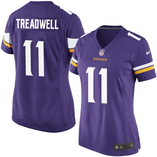 Women's Nike Minnesota Vikings #11 Laquon Treadwell Game Purple Team Color NFL Jersey - Ujersey