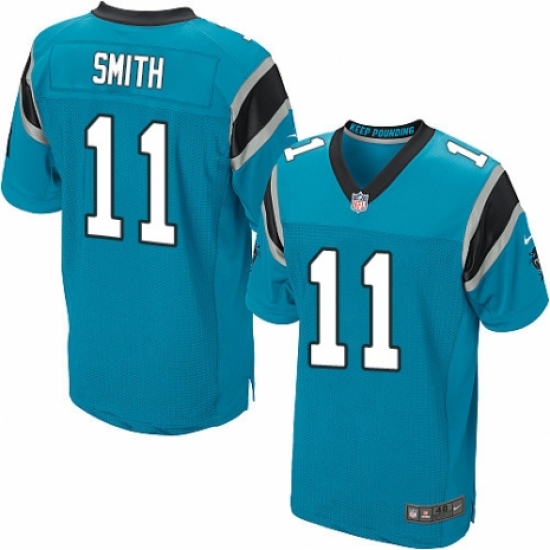 Men's Nike Carolina Panthers #11 Torrey Smith Elite Blue Alternate NFL Jersey - Ujersey