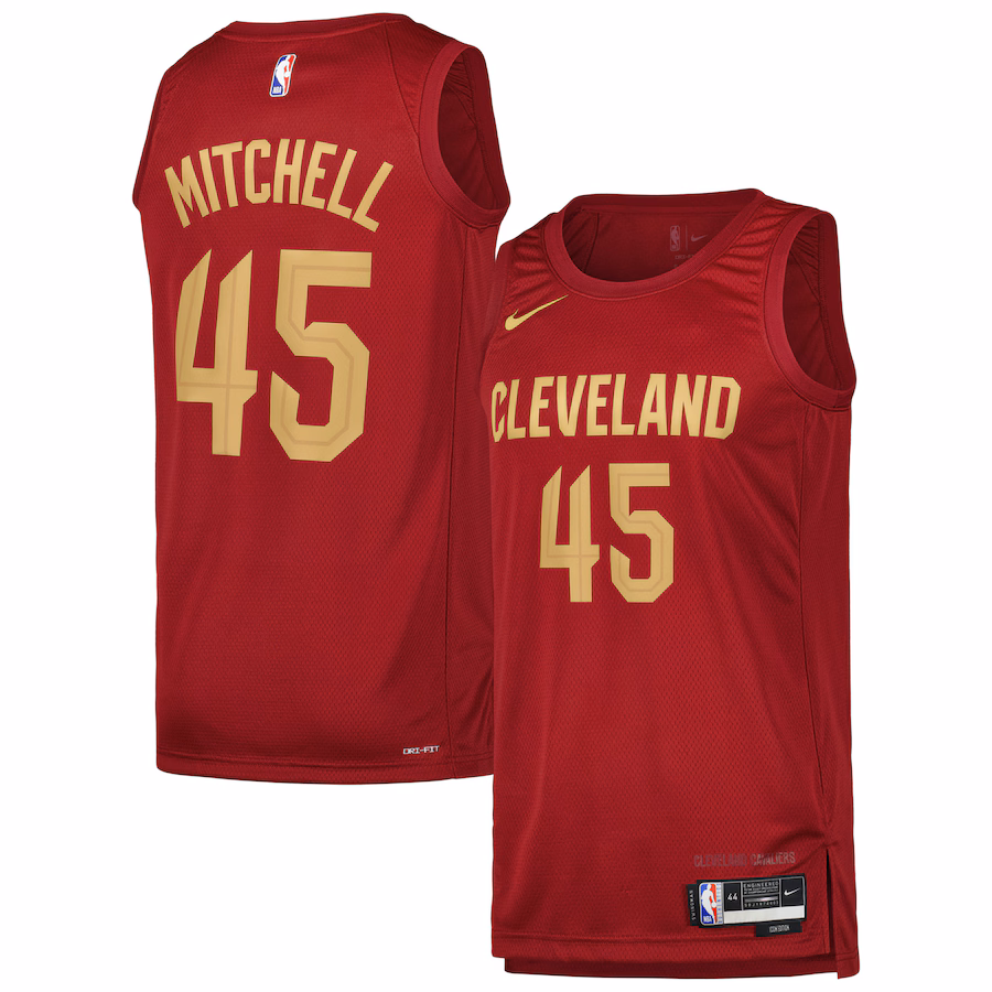 Men's Cleveland Cavaliers Donovan Mitchell Nike Wine Swingman Player Jersey - Icon Edition - Ujersey NHL
