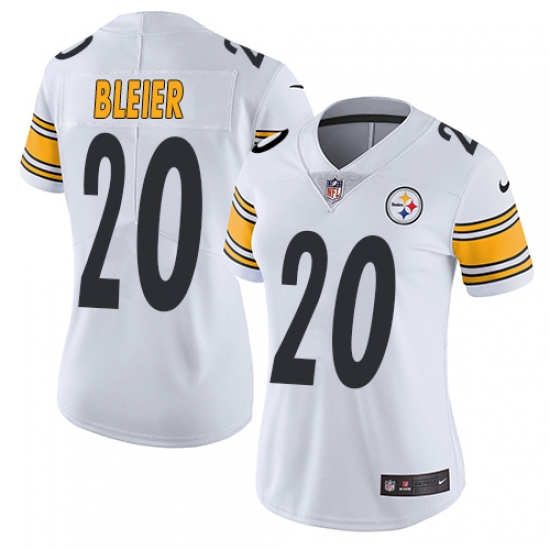 Women's Nike Pittsburgh Steelers #20 Rocky Bleier White Vapor Untouchable Limited Player NFL Jersey - Ujersey