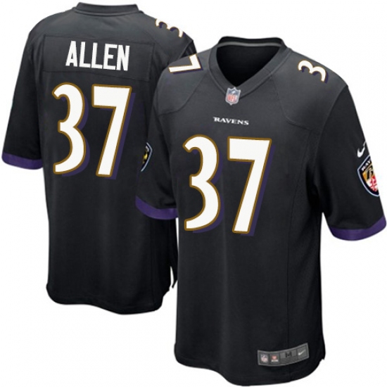 Men's Nike Baltimore Ravens #37 Javorius Allen Game Black Alternate NFL Jersey - Ujersey