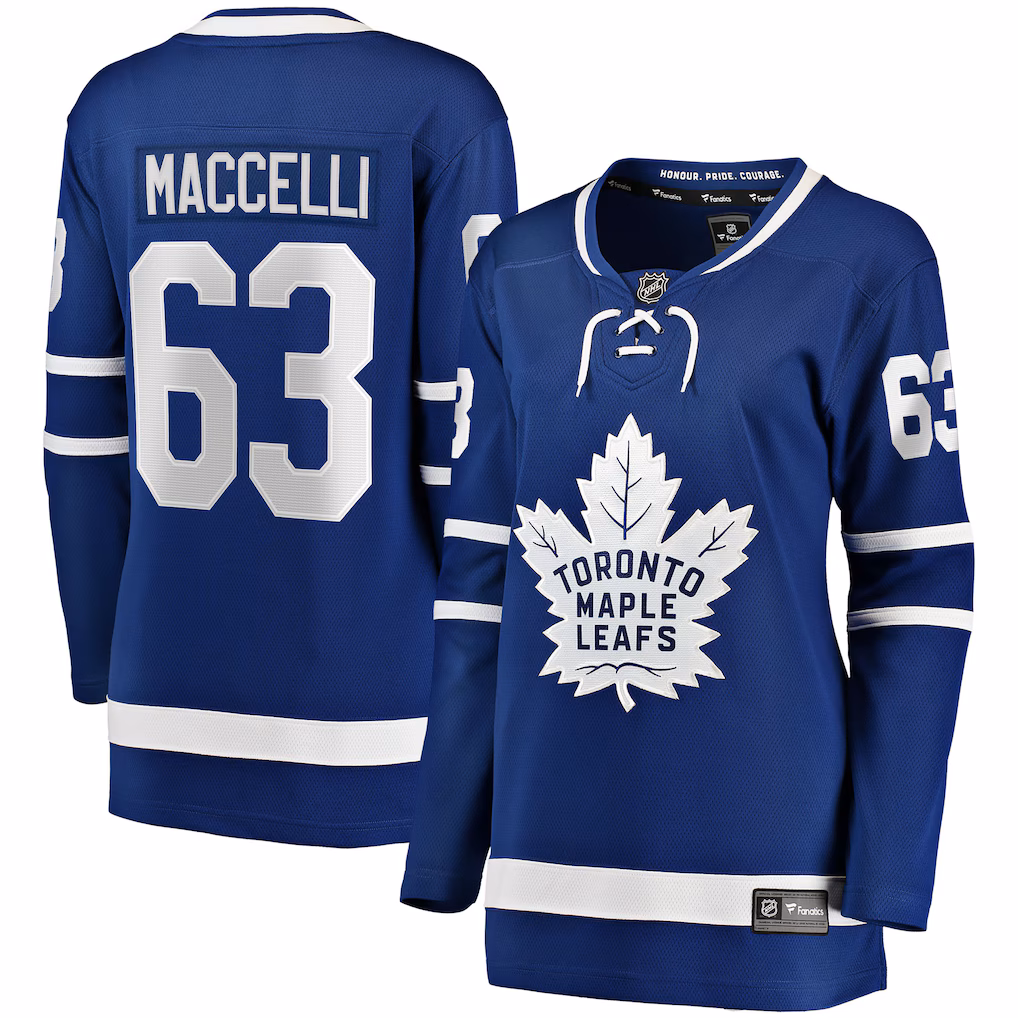 Women's Toronto Maple Leafs Matias Maccelli Fanatics Blue Home Breakaway Jersey - ujerseystore