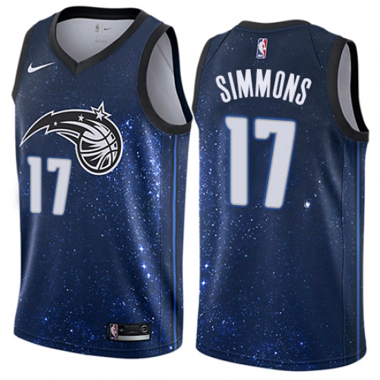 Youth Nike Orlando Magic #17 Jonathon Simmons Swingman Blue NBA Jersey - City Edition - Ujersey