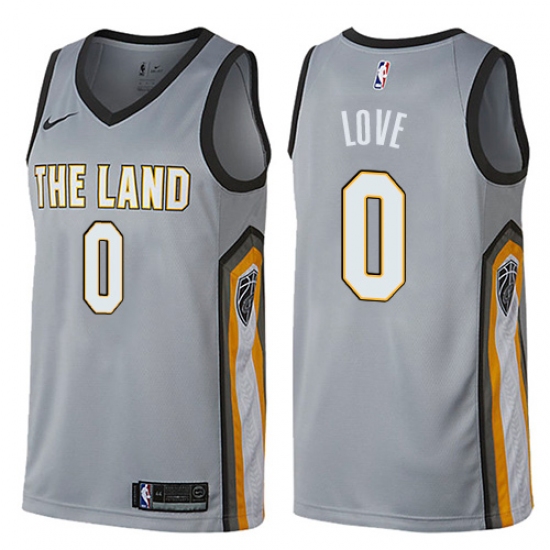 Youth Nike Cleveland Cavaliers #0 Kevin Love Swingman Gray NBA Jersey - City Edition - Ujersey