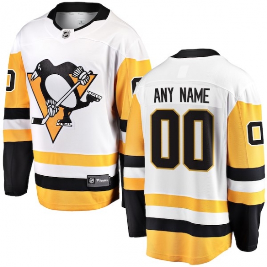 Men's Pittsburgh Penguins Fanatics Branded White Away Breakaway Custom Jersey - Ujersey