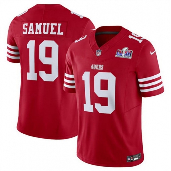 Youth San Francisco 49ers #19 Deebo Samuel Red 2023 F U S E Vapor Untouchable Limited Stitched Football 2024 Super Bowl LVIII Jersey - Ujersey