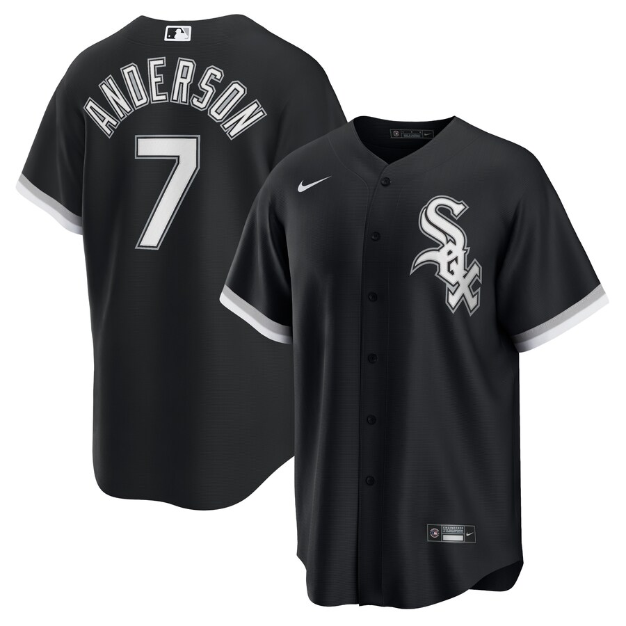 Men's Chicago White Sox Tim Anderson Nike Black Alternate Replica Player Jersey - Ujersey NHL