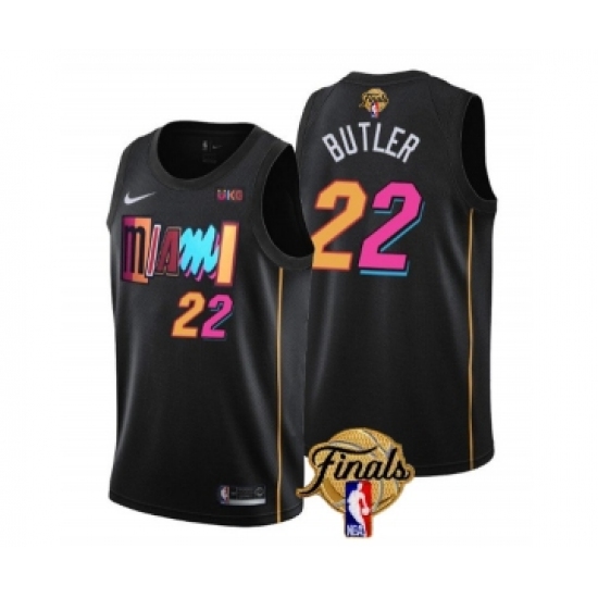 Men's Miami Heat #22 Jimmy Butler Black 2023 Finals City Edition Stitched Basketball Jersey - Ujersey