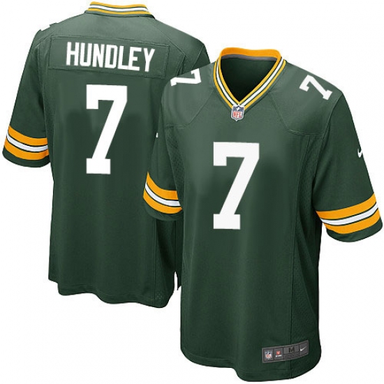 Men's Nike Green Bay Packers #7 Brett Hundley Game Green Team Color NFL Jersey - Ujersey