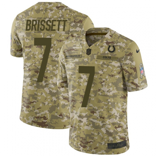 Youth Nike Indianapolis Colts #7 Jacoby Brissett Limited Camo 2018 Salute to Service NFL Jersey - Ujersey