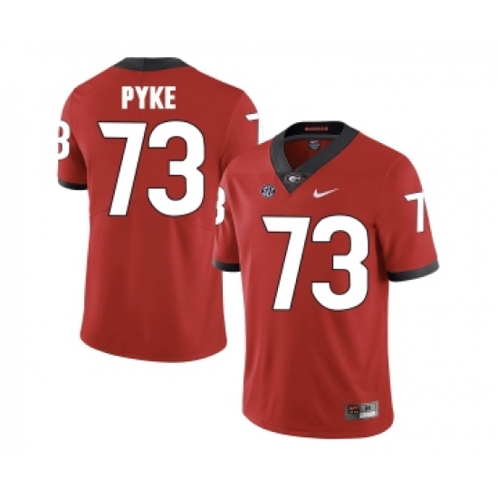 Georgia Bulldogs 73 Greg Pyke Red College Football Jersey - Ujersey