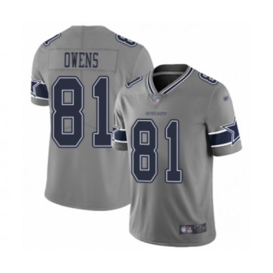 Women's Dallas Cowboys #81 Terrell Owens Limited Gray Inverted Legend Football Jersey - Ujersey