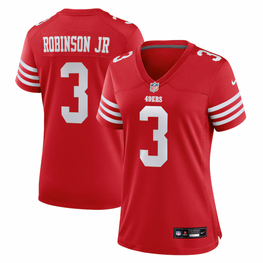Women's San Francisco 49ers Brian Robinson Jr. Nike Scarlet Team Game Jersey - Ujersey