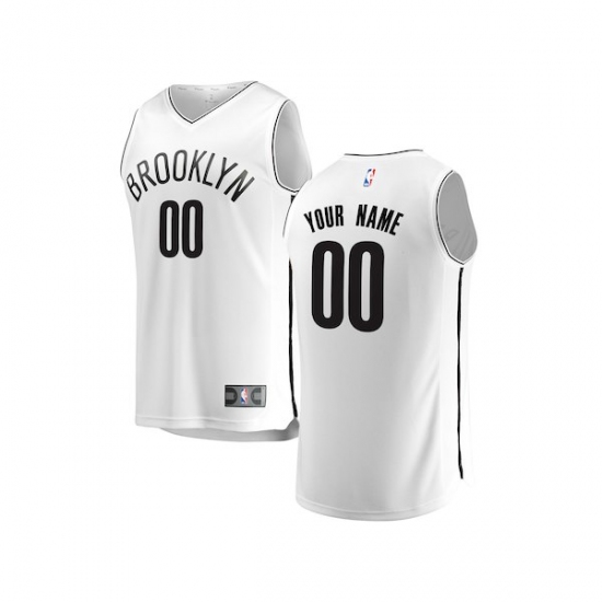 Youth Brooklyn Nets Fanatics Branded White Fast Break Custom Replica Jersey - Association Edition - Ujersey