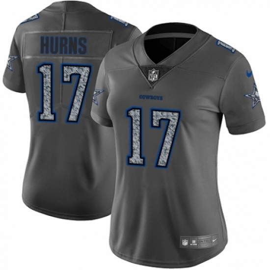Women's Nike Dallas Cowboys #17 Allen Hurns Gray Static Vapor Untouchable Limited NFL Jersey - Ujersey