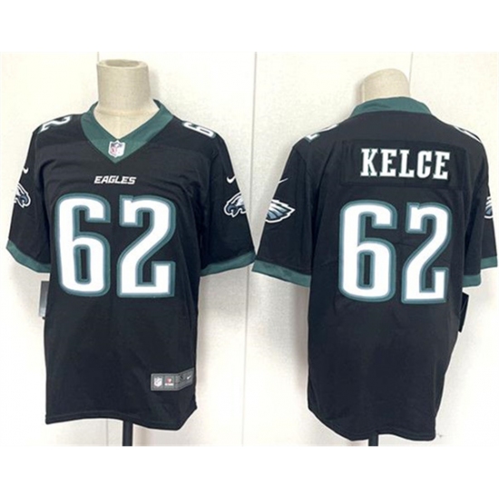 Men's Philadelphia Eagles #62 Jason Kelce Black 2024 New Vapor Untouchable Limited Football Stitched Jersey - Ujersey