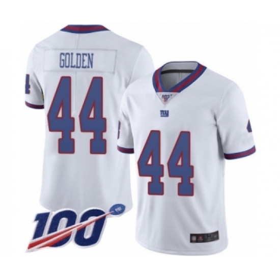Men's New York Giants #44 Markus Golden Limited White Rush Vapor Untouchable 100th Season Football Jersey - Ujersey