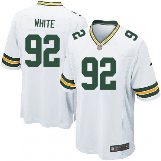 Men's Nike Green Bay Packers #92 Reggie White Game White NFL Jersey - Ujersey